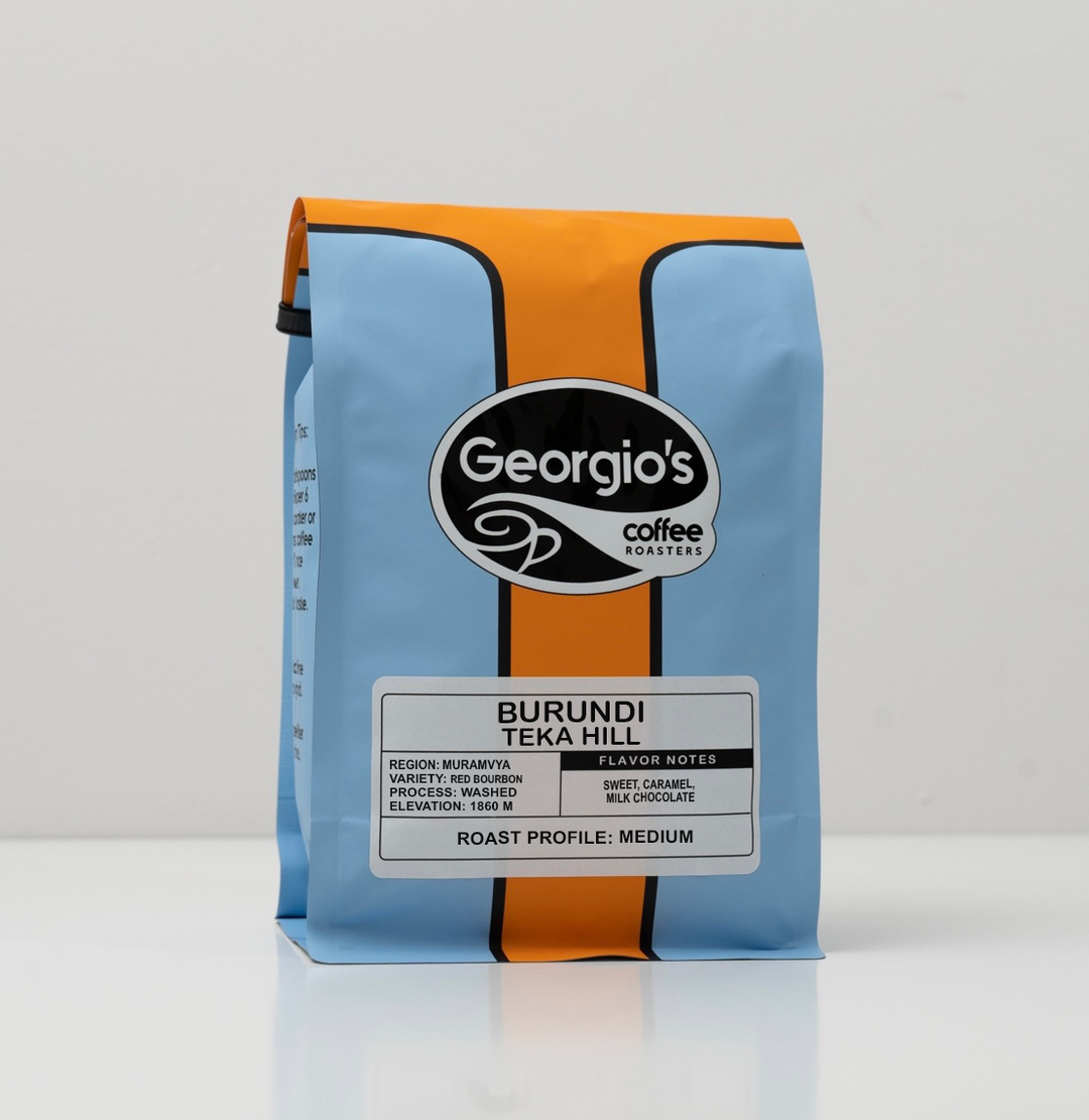 Burundi Teka Hill, medium roast coffee beans, georgios coffee